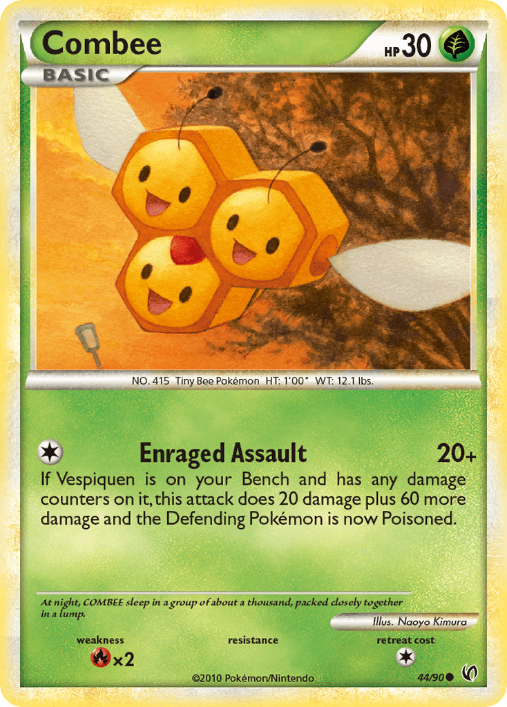 At night, Combee sleep in a group of about a thousand, packed closely together in a lump.
