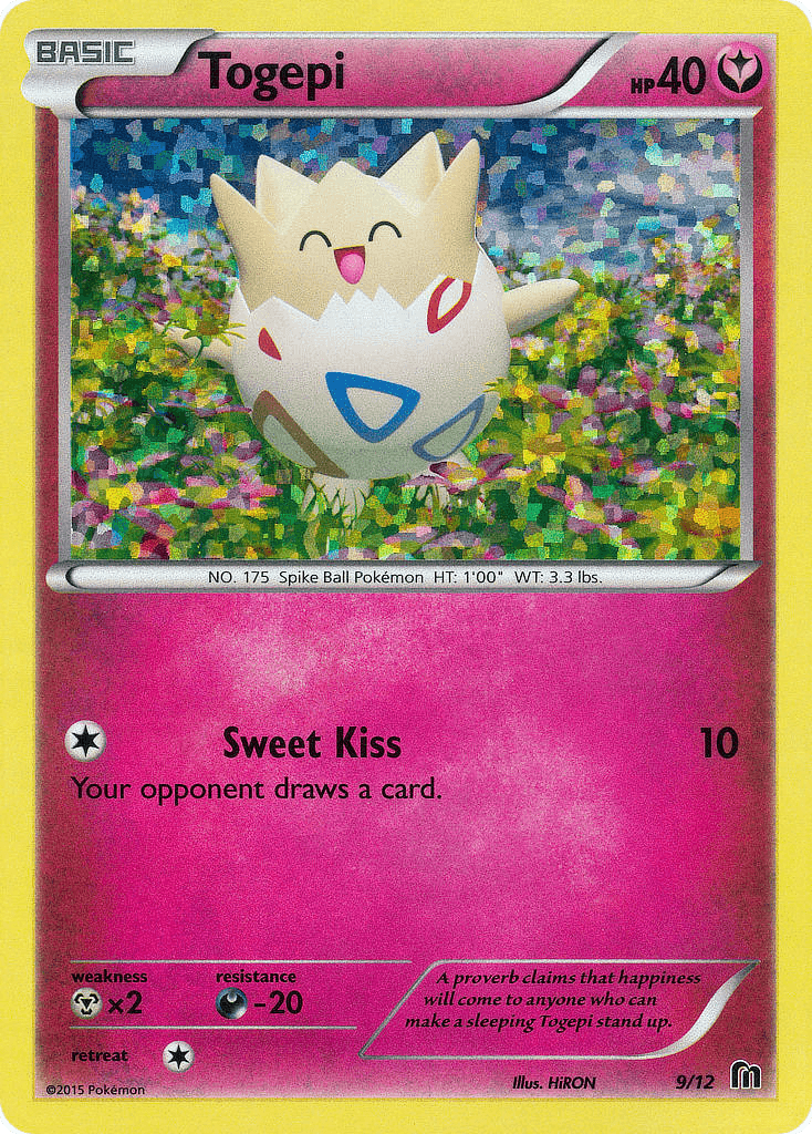 A proverb claims that happiness will come to anyone who can make a sleeping Togepi stand up.