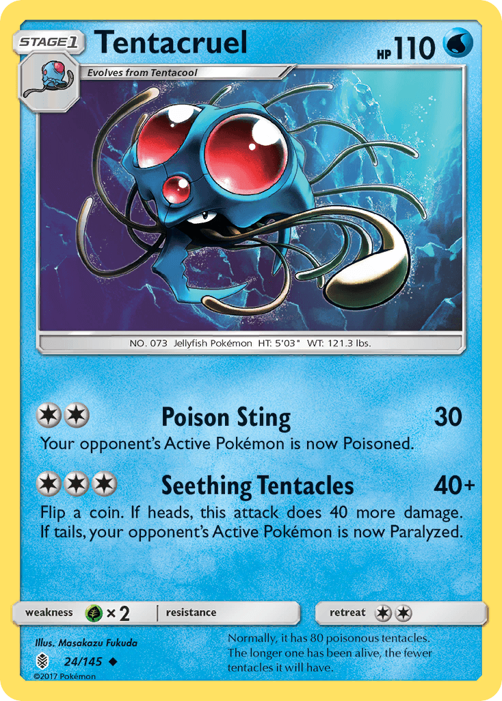 Normally, it has 80 poisonous tentacles. The longer one has been alive, the fewer tentacles it will have.