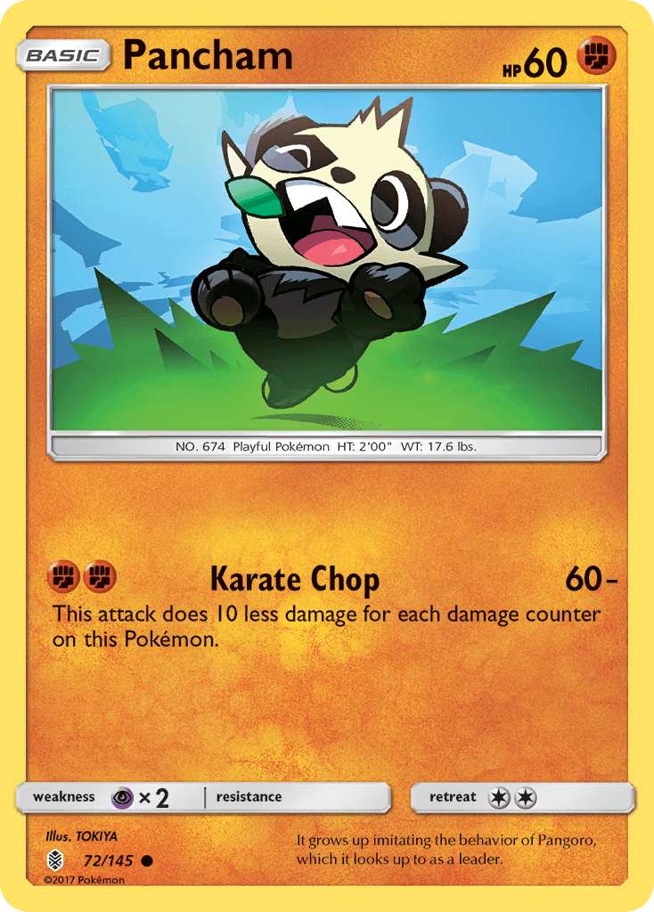 It grows up imitating the behavior of Pangoro, which it looks up to as a leader.
