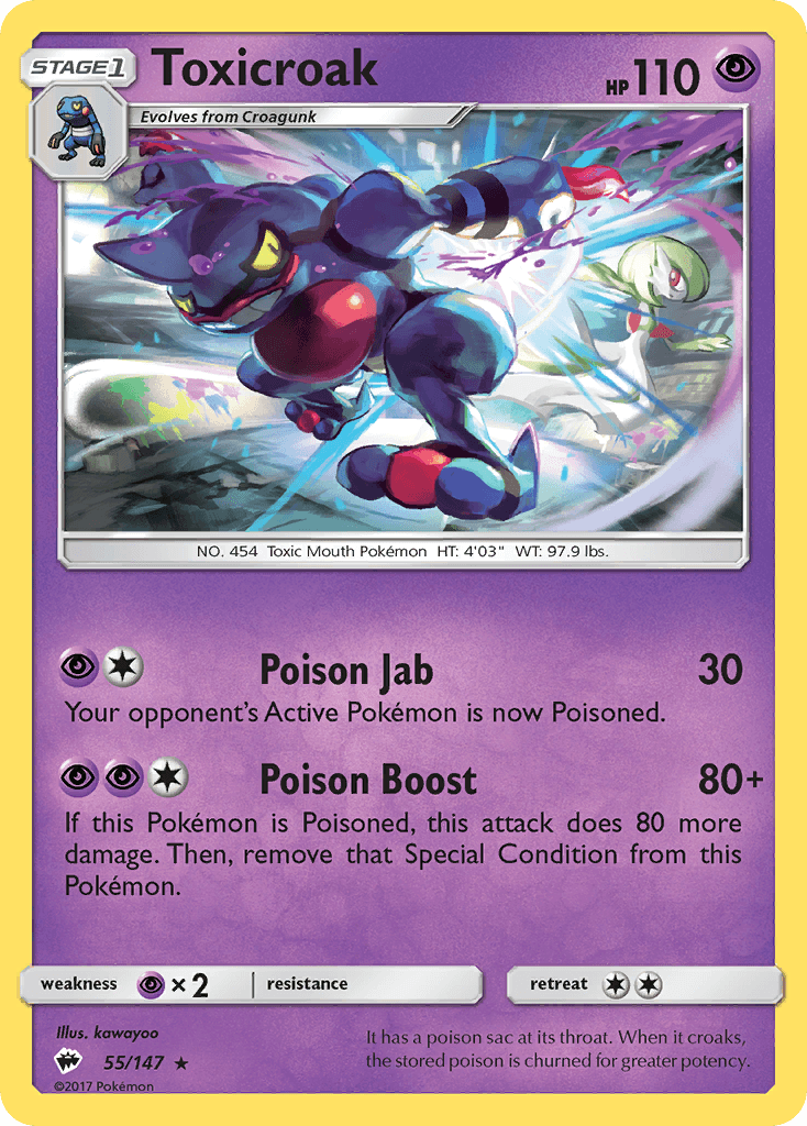 It has a poison sac at its throat. When it croaks, the stored poison is churned for greater potency.