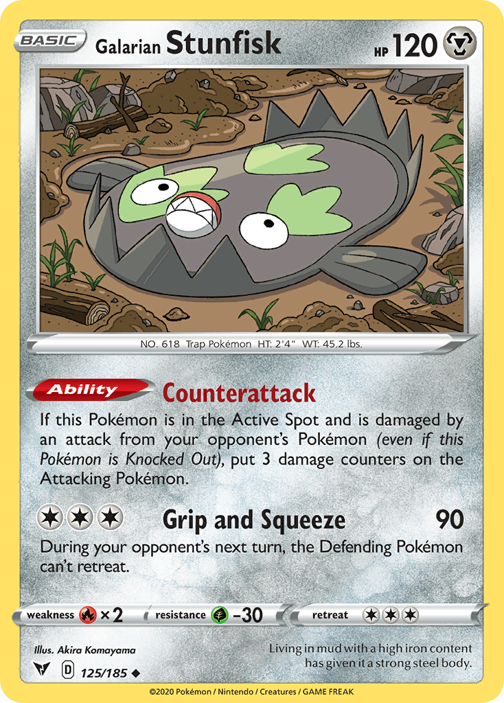 Living in mud with a high iron content has given it a strong steel body.