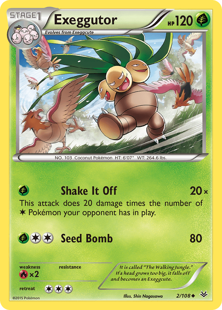It is called "The Walking Jungle." If a head grows too big, it falls off and becomes an Exeggcute.