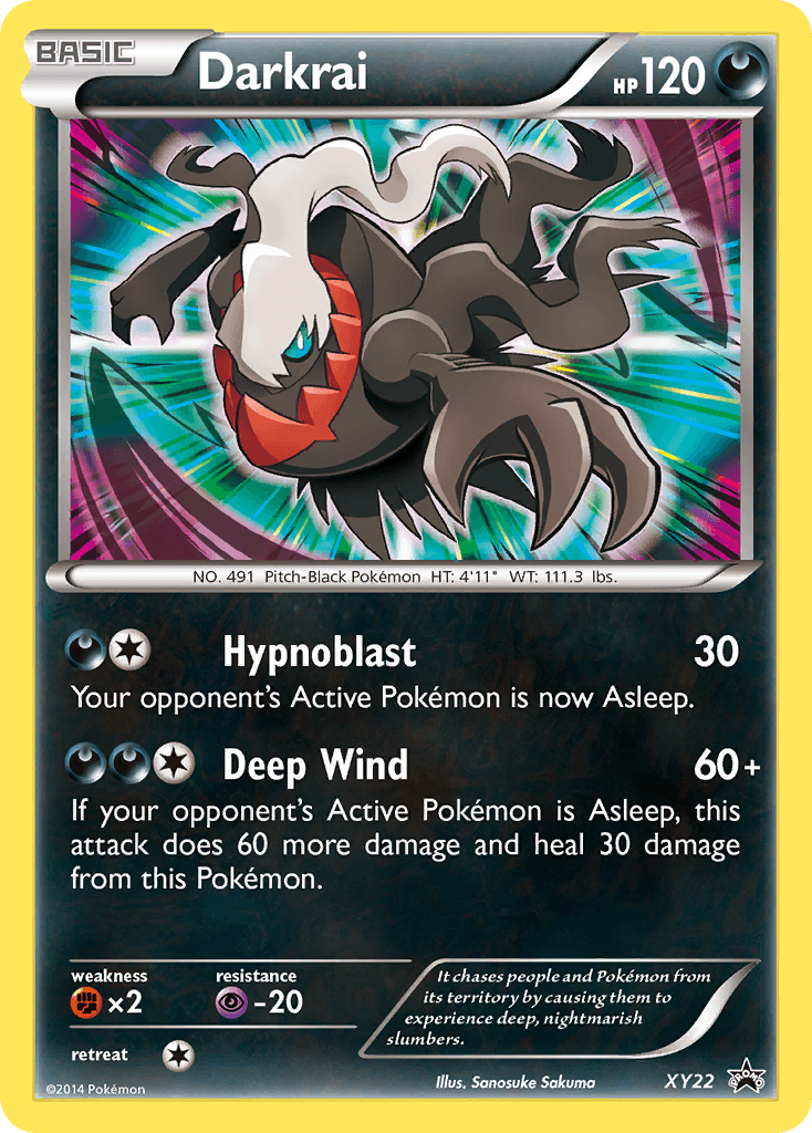 It chases people and Pokémon from its territory by causing them to experience deep, nightmarish slumbers.
