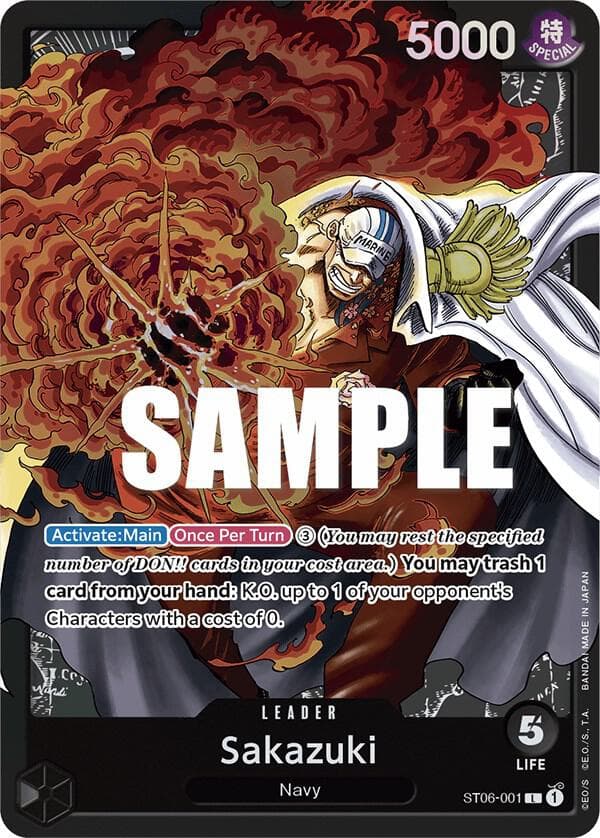 [Activate:Main] [Once Per Turn] (3) <em>(You may rest the specified number of DON!! cards in your cost area.)</em> <strong>You may trash 1 card from your hand</strong>: K.O. up to 1 of your opponent's Characters with a cost of 0.