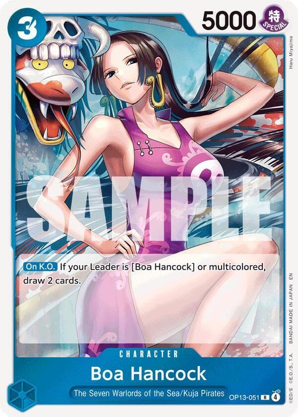 [On K.O.] If your Leader is [Boa Hancock] or multicolored, draw 2 cards.
