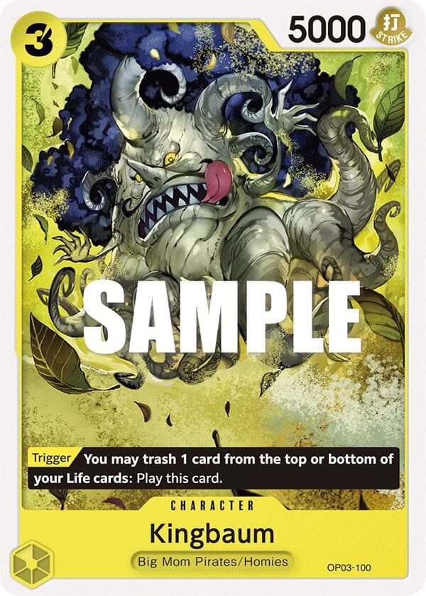 [Trigger] <strong>You may trash 1 card from the top or bottom of your Life cards</strong>: Play this card.