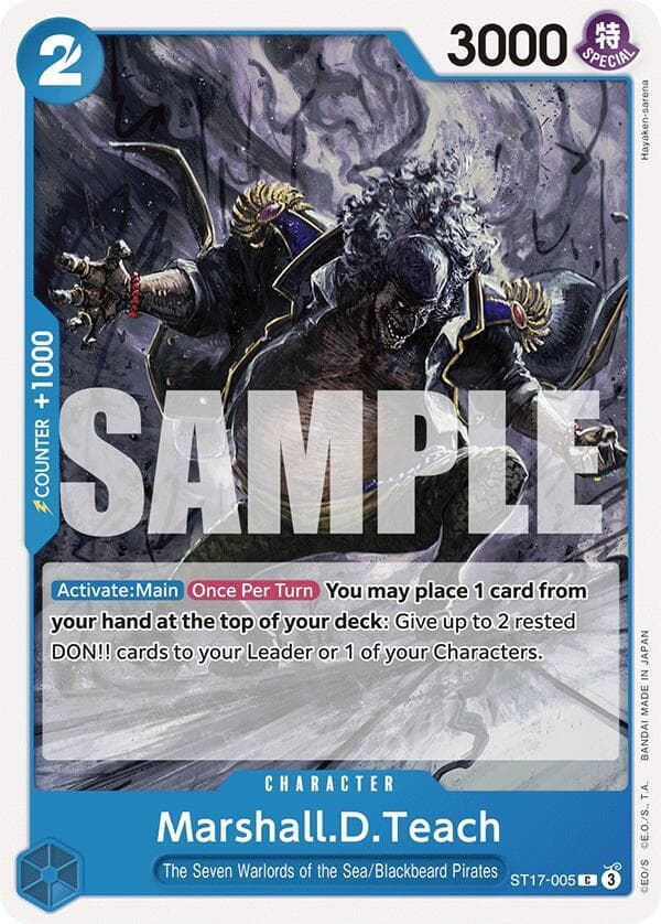[Activate: Main] [Once Per Turn] You may place 1 card from your hand at the top of your deck: Give up to 2 rested DON!! cards to your Leader or 1 of your Characters.