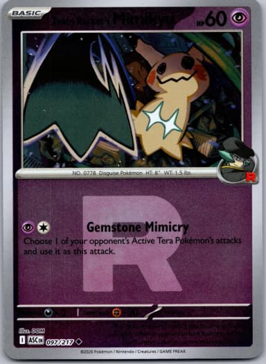 Team Rocket's Mimikyu (Team Rocket Pattern)