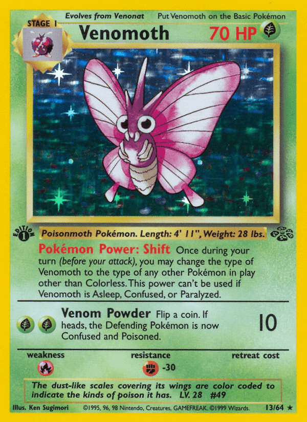 The dust-like scales covering its wings are color coded to indicate the kinds of poison it has.