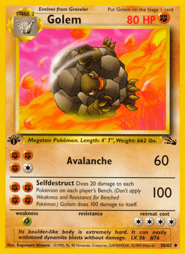 Its boulder-like body is extremely hard. It can easily withstand dynamite blasts without damage.