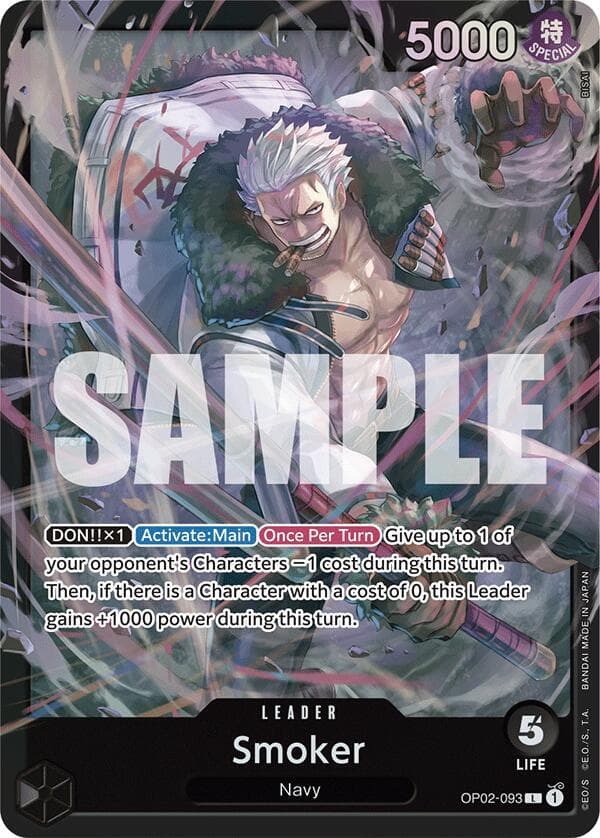 [DON!! x1] [Activate: Main] [Once Per Turn] Give up to 1 of your opponent's Characters 1 cost during this turn. Then, if there is a Character with a cost of 0, this Leader gains +1000 power during this turn.