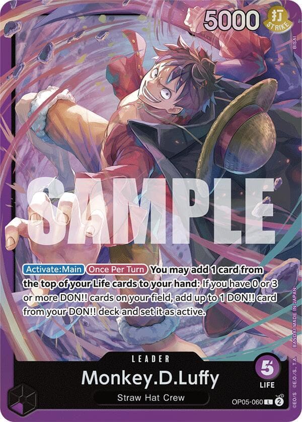 [Activate: Main] [Once Per Turn] You may add 1 card from the top of your Life cards to your hand: If you have 0 or 3 or more DON!! cards on your field, add up to 1 DON!! card from your DON!! deck and set it as active.