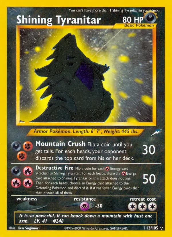Shining Tyranitar (Unlimited) - Neo Destiny 