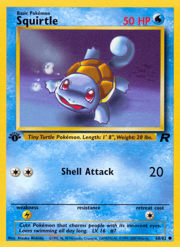 Cute Pokémon that charms people with its innocent eyes. Loves swimming all day long.