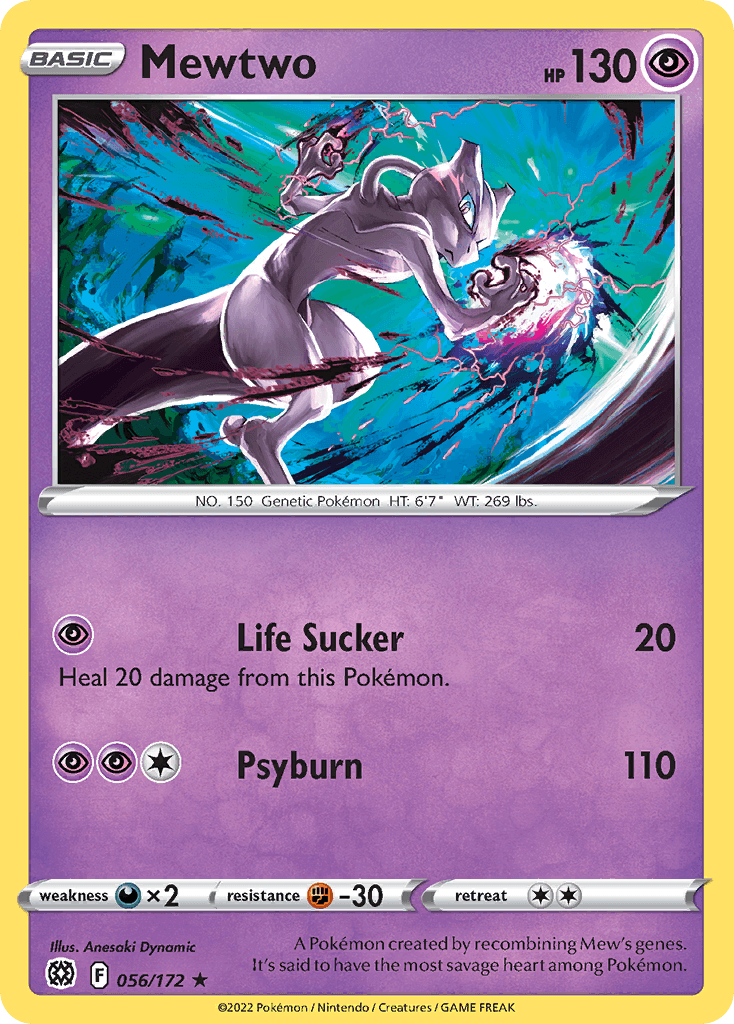 A Pokémon created by recombining Mew's genes. It's said to have the most savage heart among Pokémon.