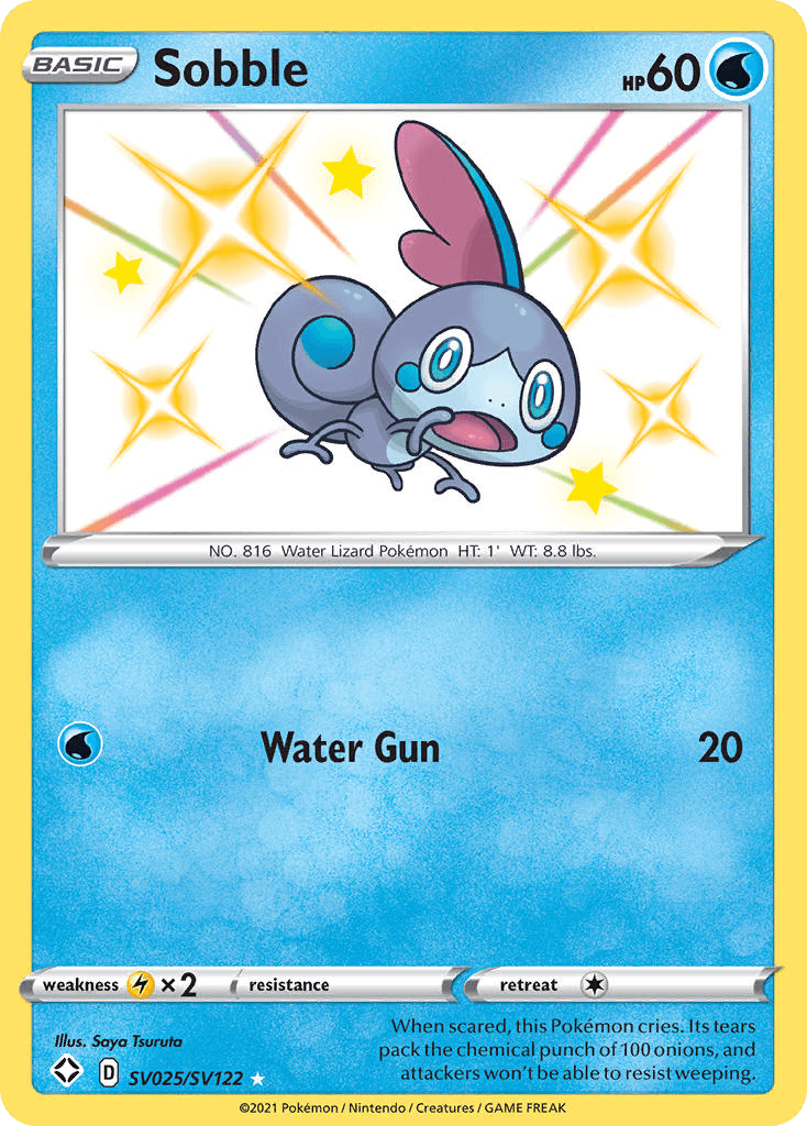 When scared, this Pokémon cries. Its tears pack the chemical punch of 100 onions, and attackers won't be able to resist weeping.