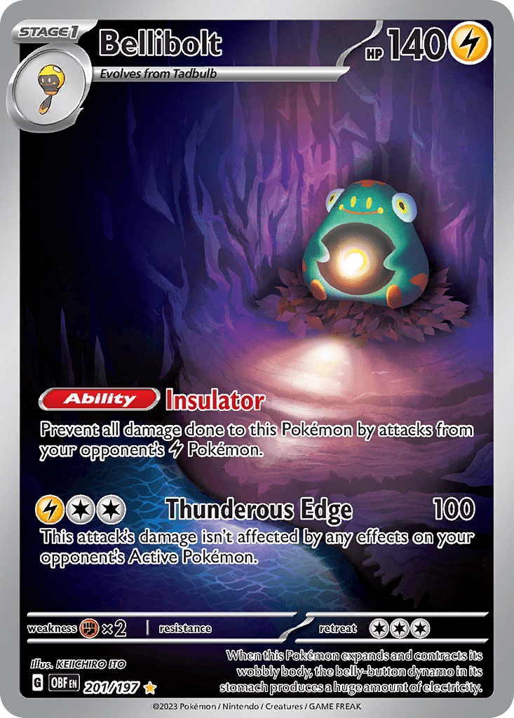 When this Pokémon expands and contracts its wobbly body, the belly-button dynamo in its stomach produces a huge amount of electricity.