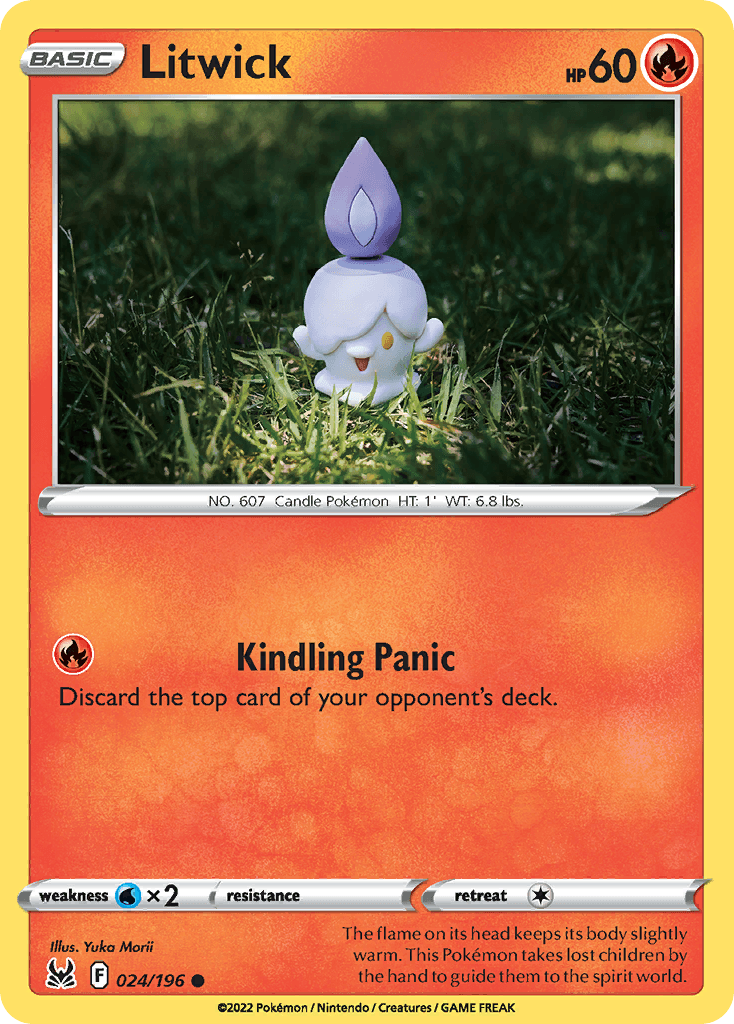 The flame on its head keeps its body slightly warm. This Pokémon takes lost children by the hand to guide them to the spirit world.