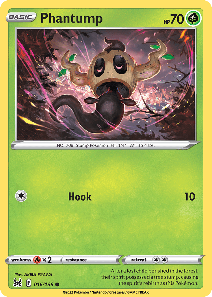 After a lost child perished in the forest, their spirit possessed a tree stump, causing the spirit's rebirth as this Pokémon.