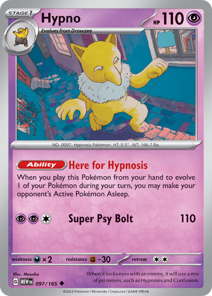 When it locks eyes with an enemy, it will use a mix of psi moves, such as Hypnosis and Confusion.