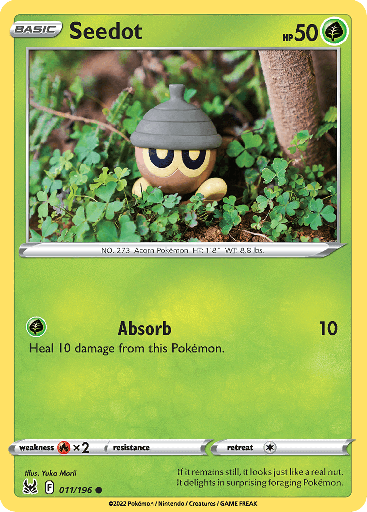 If it remains still, it looks just like a real nut. It delights in surprising foraging Pokémon.