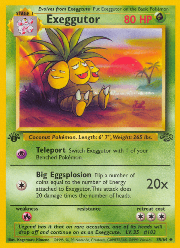 Legend has it that on rare occasions, one of its heads will drop off and continue on as an Exeggcute.