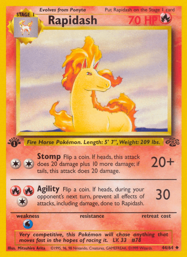 Very competitive, this Pokémon will chase anything that moves fast in the hopes of racing it.